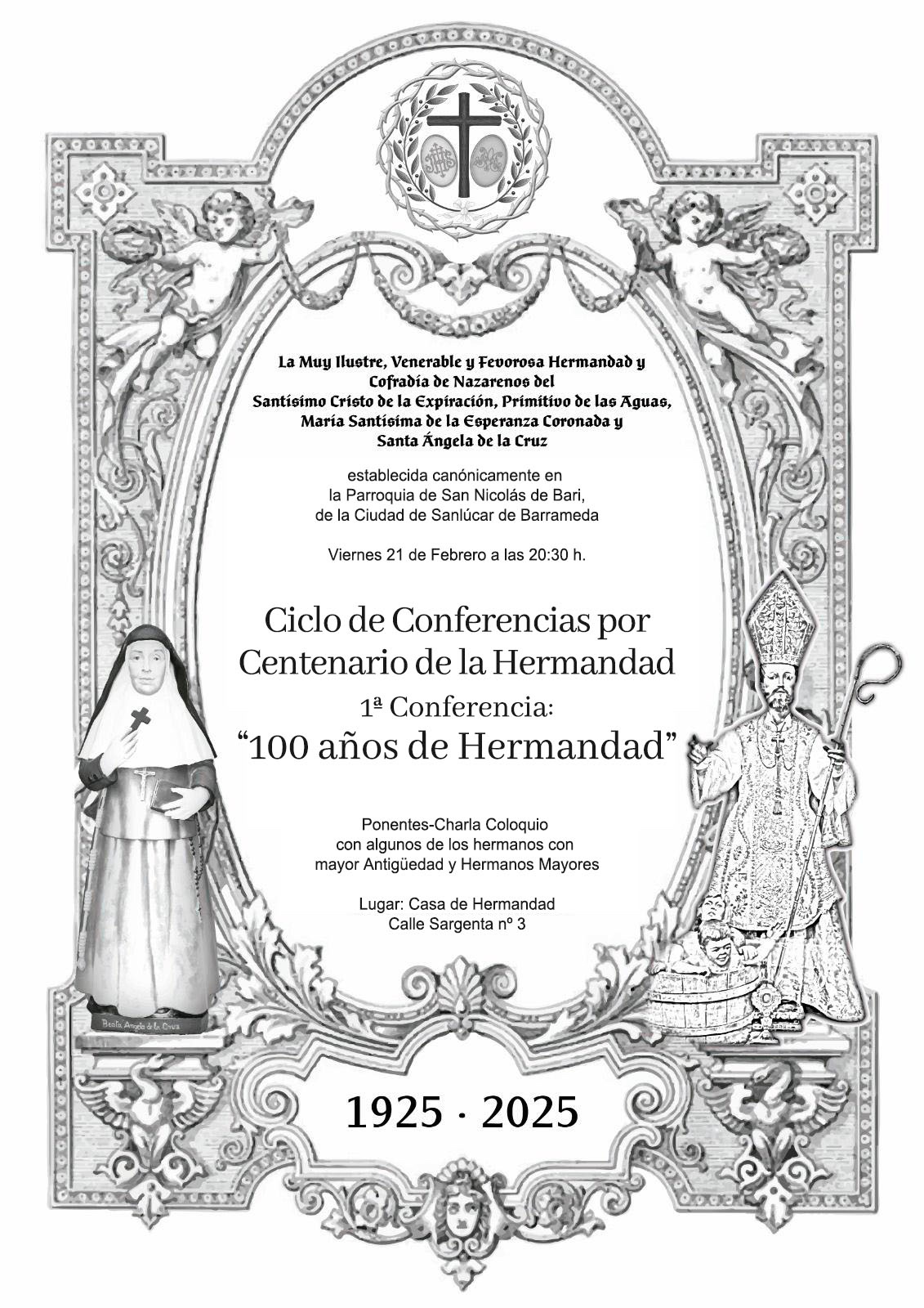 HOY CHARLA COLOQUIO TITULADA 100 AOS DE HERMANDAD